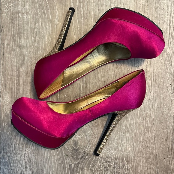 Candie’s pink sparkly heels size 7 - Picture 3 of 13